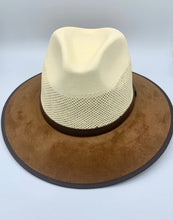 Load image into Gallery viewer, Drip two tone Fedora Wide Brim Hat