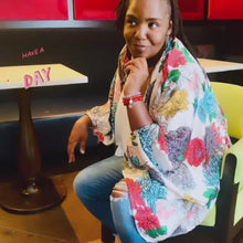 Load and play video in Gallery viewer, Satin Garden Floral Kimono