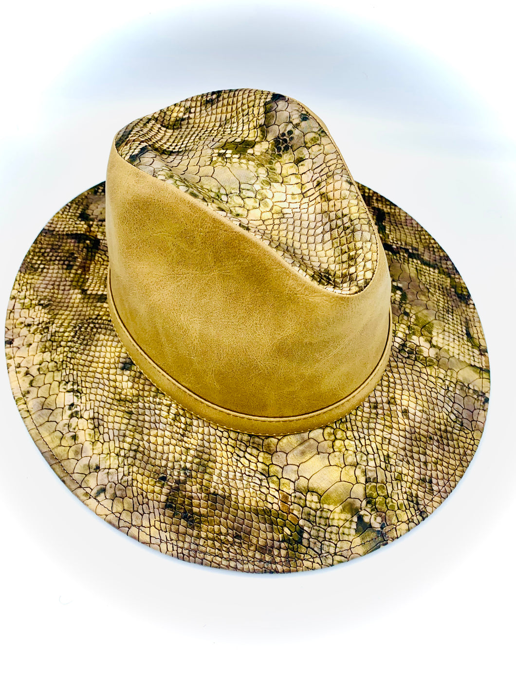 Golden Python Fedora Hat