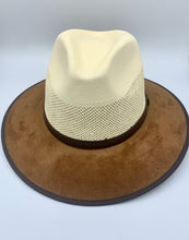 Load image into Gallery viewer, Drip two tone Fedora Wide Brim Hat
